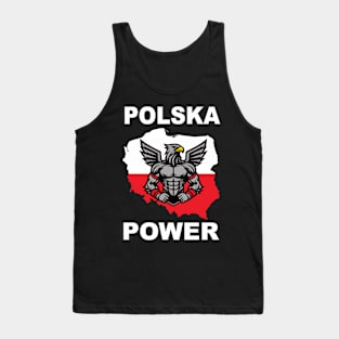 Polska Power, cool Poland design with white eagle Tank Top